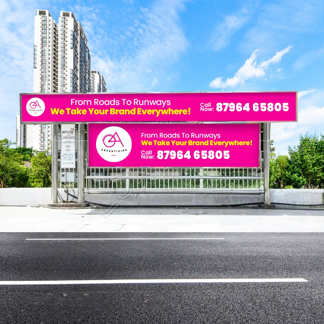 Advertising outdoor advertising bus stop advertising banner