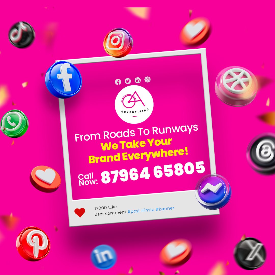 Advertising outdoor advertising social media advertising banner